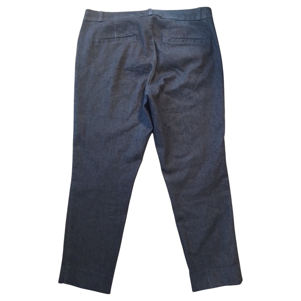 Banana Republic Sloan Crop Denim Pants Chambray Slim Mid Rise 10 - Picture 5 of 7